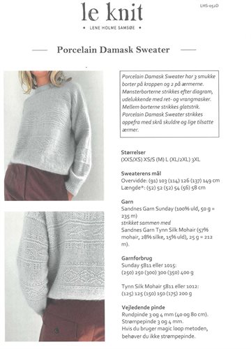 Porcelain Damask Sweater